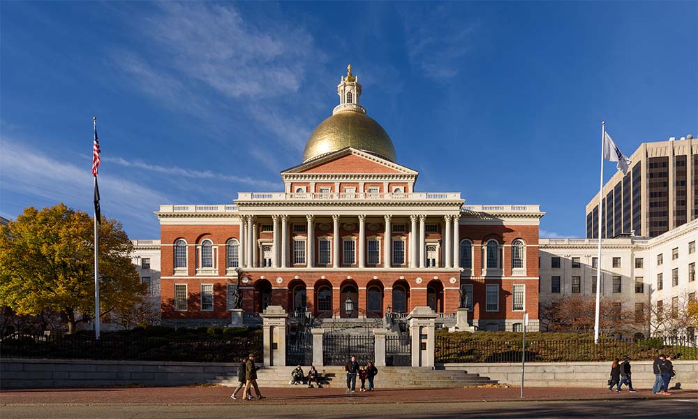 Photo of MA State House.